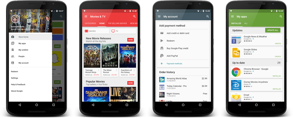 Google Play Store 5.1.11 APK with Material Design